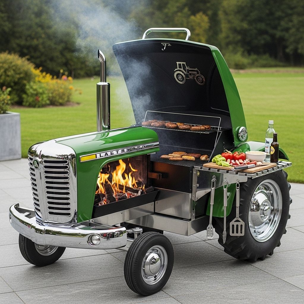 Tractor BBQ Grill: Turn Your Backyard into a Farmhouse Feast with This Eye-Catching Charcoal Grill tractor bbq grill 10