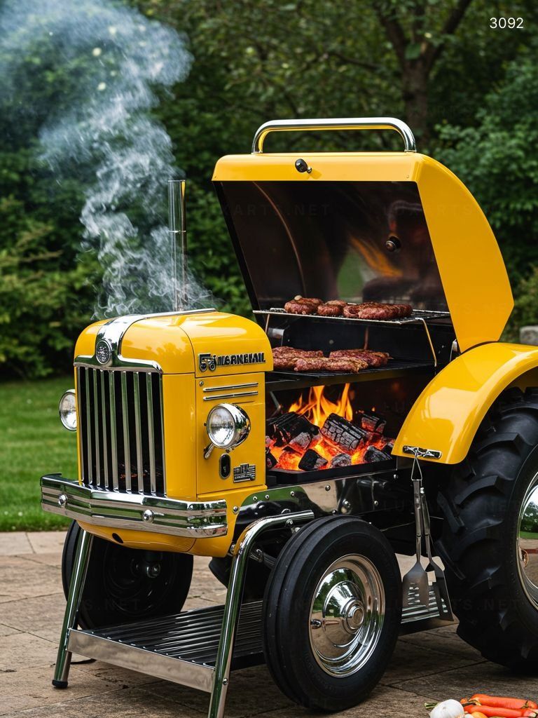 Tractor BBQ Grill: Turn Your Backyard into a Farmhouse Feast with This Eye-Catching Charcoal Grill tractor bbq grill 2
