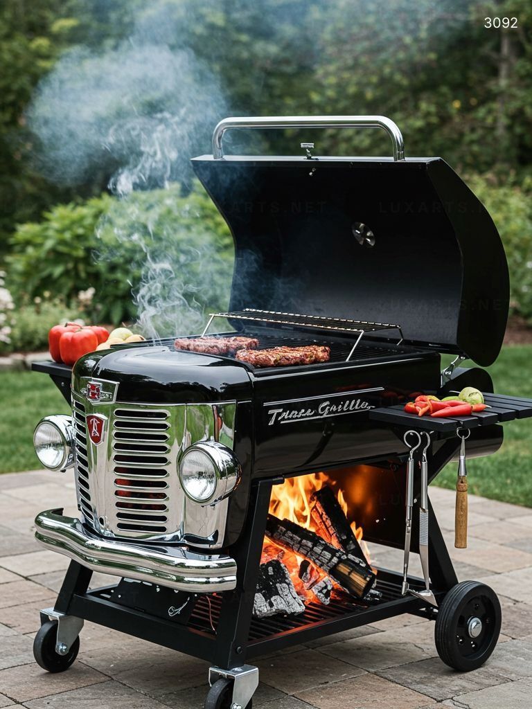 Tractor BBQ Grill: Turn Your Backyard into a Farmhouse Feast with This Eye-Catching Charcoal Grill tractor bbq grill 3