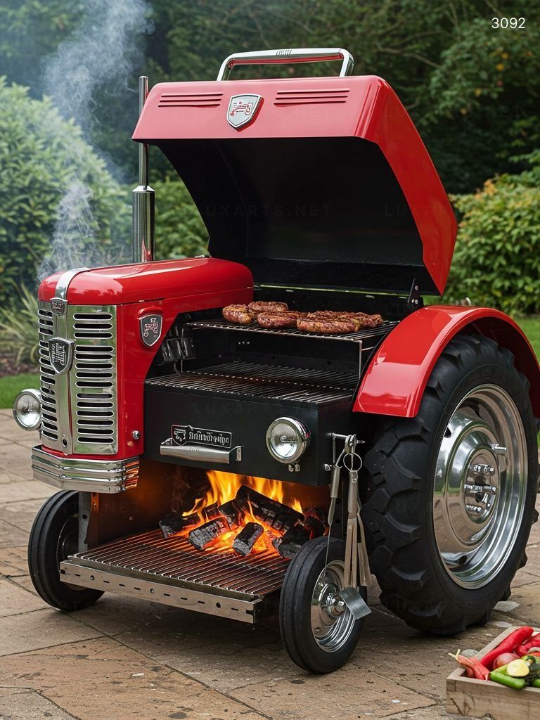 Tractor BBQ Grill: Turn Your Backyard into a Farmhouse Feast with This Eye-Catching Charcoal Grill tractor bbq grill 4