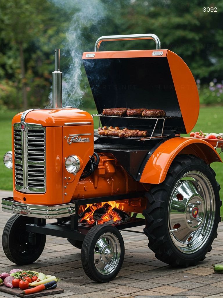 Tractor BBQ Grill: Turn Your Backyard into a Farmhouse Feast with This Eye-Catching Charcoal Grill tractor bbq grill 5