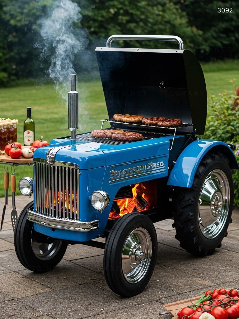 Tractor BBQ Grill: Turn Your Backyard into a Farmhouse Feast with This Eye-Catching Charcoal Grill tractor bbq grill 6
