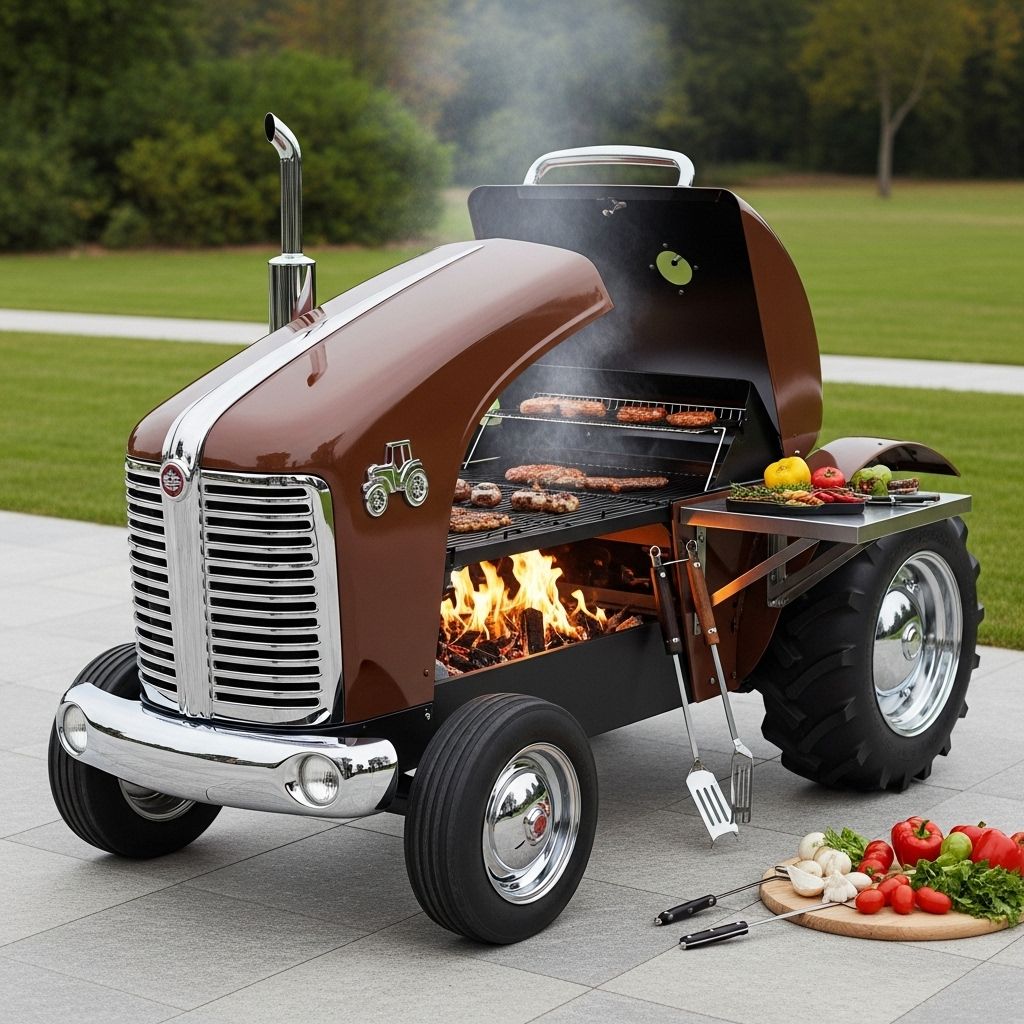 Tractor BBQ Grill: Turn Your Backyard into a Farmhouse Feast with This Eye-Catching Charcoal Grill tractor bbq grill 7