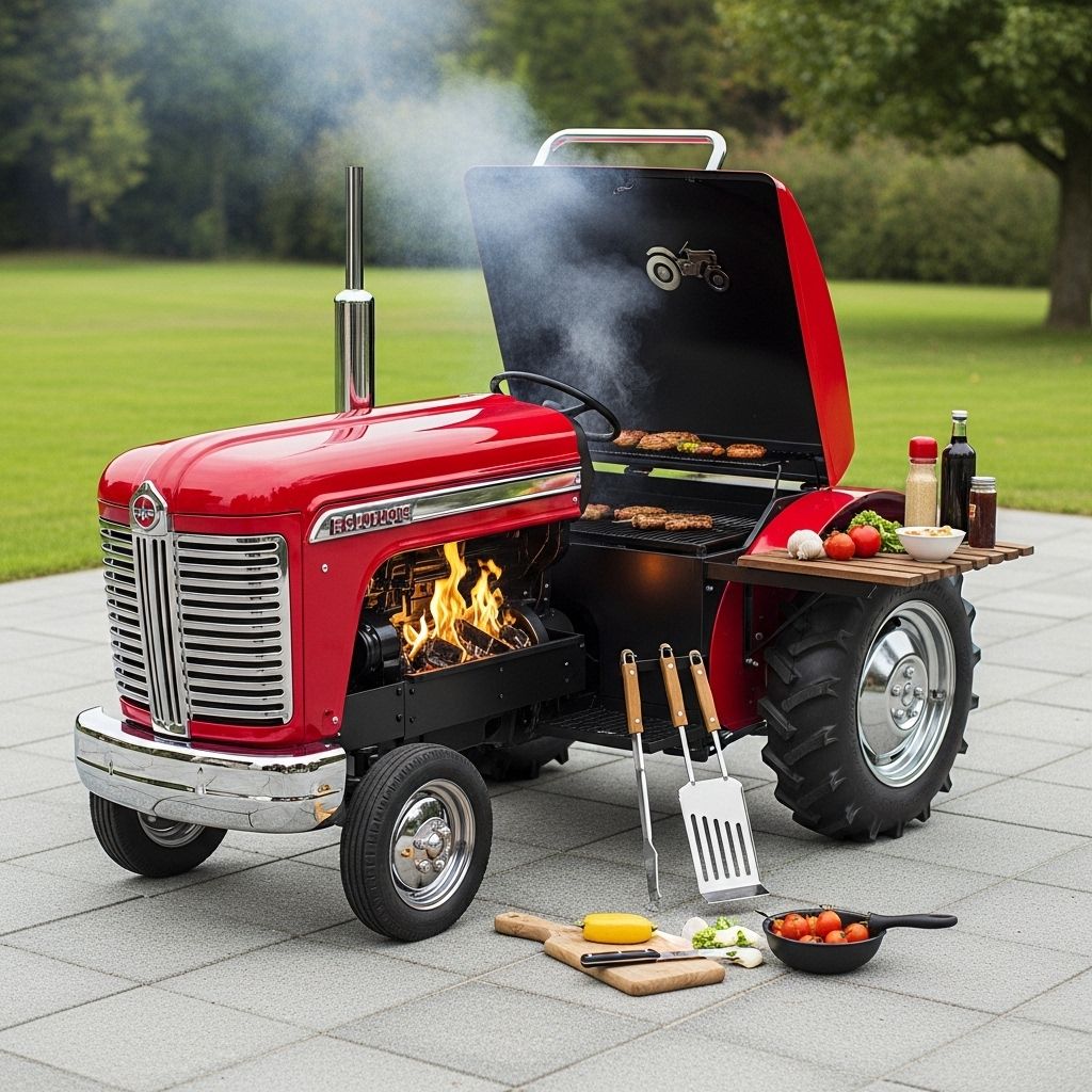 Tractor BBQ Grill: Turn Your Backyard into a Farmhouse Feast with This Eye-Catching Charcoal Grill tractor bbq grill 9