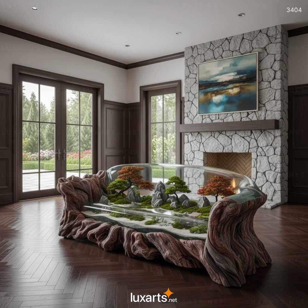 Epoxy Nature Scene Sofa: A Stunning Fusion of Organic Artistry and Modern Comfort 3404 epoxy nature scene sofa 4