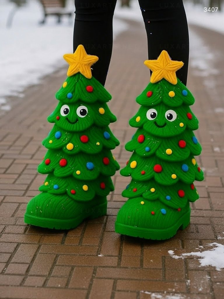Christmas Themed Boots: Festive Footwear Designs, Styling Tips, and Holiday Inspiration 3407 christmas boots 6