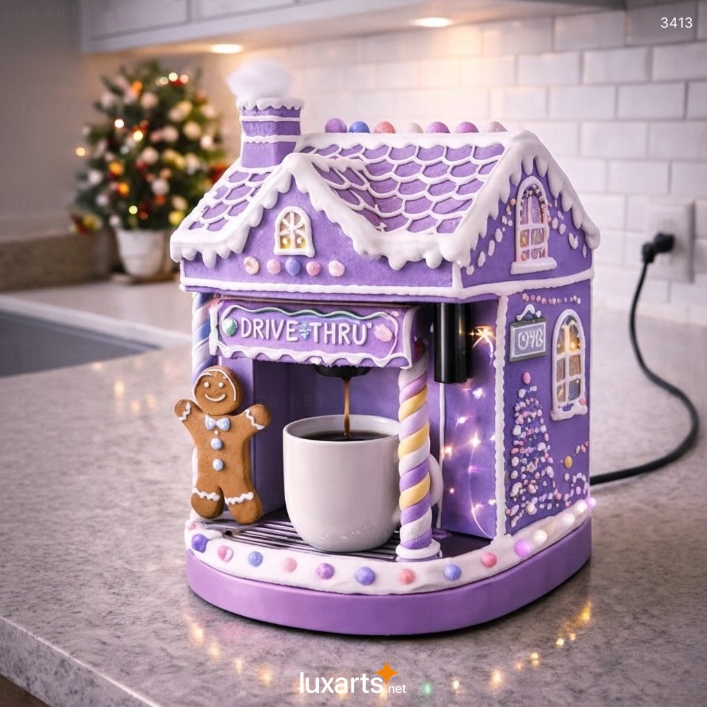 Gingerbread House Shaped Coffee Maker: A Whimsical Holiday Addition to Your Kitchen 3413 gingerbread house coffee machines 1
