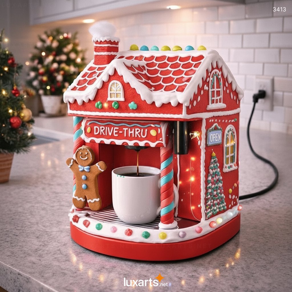 Gingerbread House Shaped Coffee Maker: A Whimsical Holiday Addition to Your Kitchen 3413 gingerbread house coffee machines 4