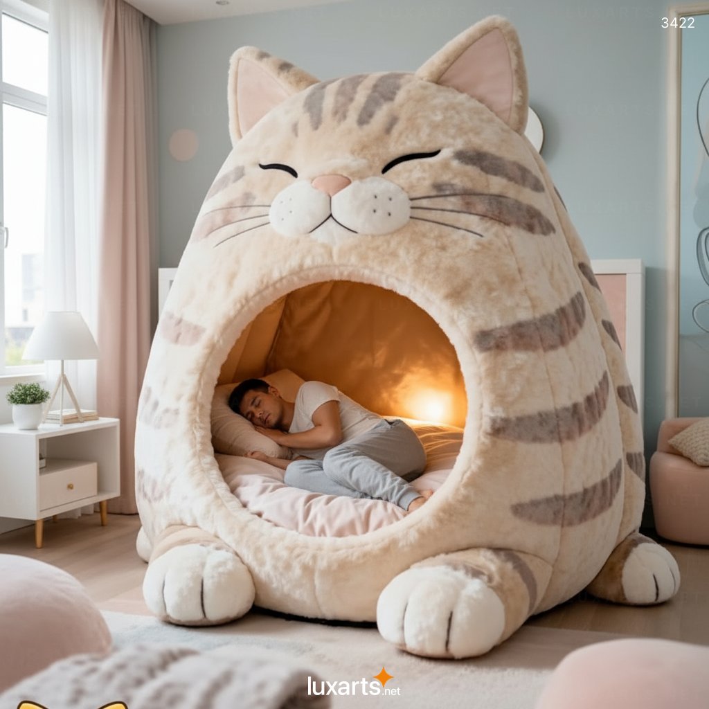 Cat Shaped Lounger Pods: Adorable Feline-Shaped Seating for Kids and Adults 3422 cat lounger pods 113