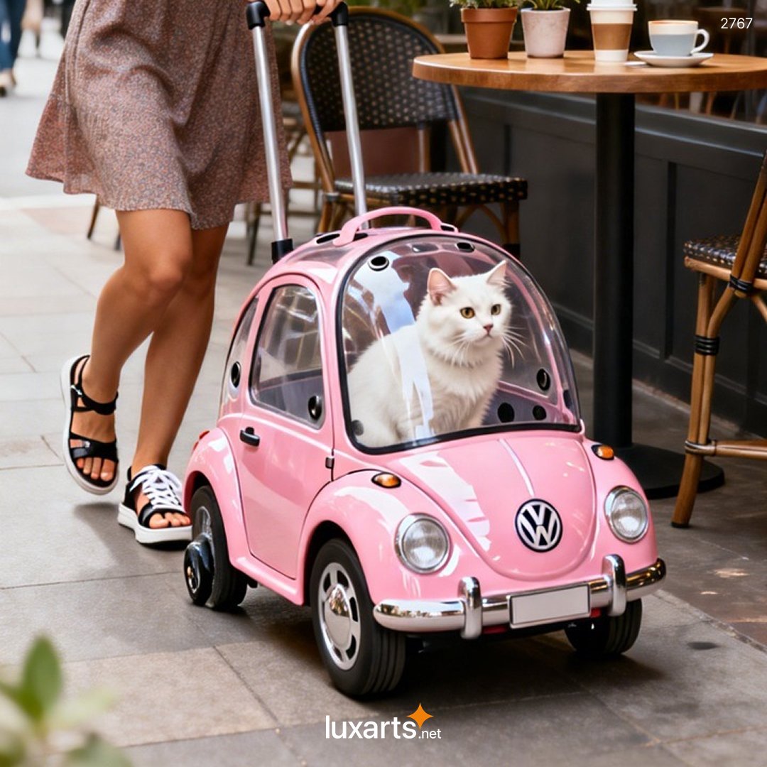 VW Beetle Shaped Pet Trolley Bag – Stylish, Functional, and Retro-Inspired Travel Carrier for Small Pets 2767 vw beetle pet trolley bag 20260119 2