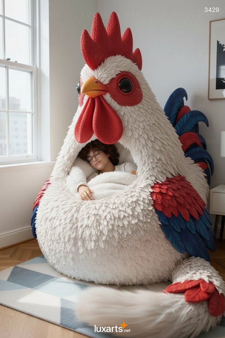 Rooster Shaped Sleeping Bag for Kids and Adults – Soft Comfort for Camping & Home Use 3429 rooster sleeping bag 13