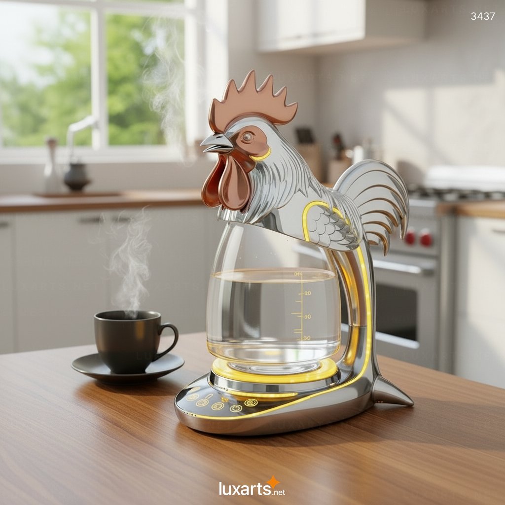 Rooster Shaped Kettle: Creative Home Decor for Farmhouse and Country Kitchens 3437 rooster kettle 35
