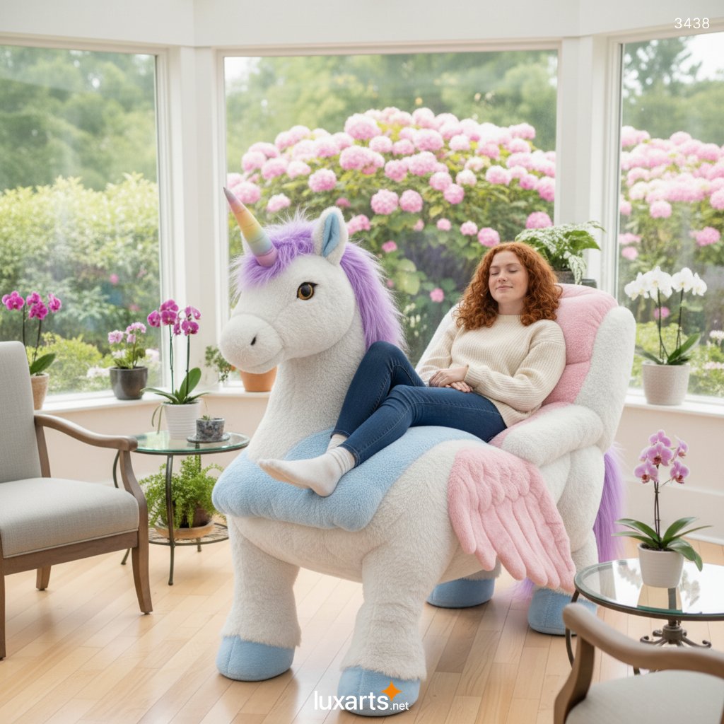 Walking Unicorn Recliner: A Whimsical, Mobile Seating Experience for Enchanted Interiors 3438 walking unicorn recliner 70