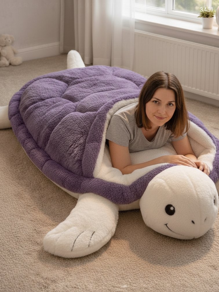 Turtle Shaped Sleeping Bag – Premium Quality, Cute Design for Kids and Adults Who Love Nature 3451 turtle sleeping bag 8