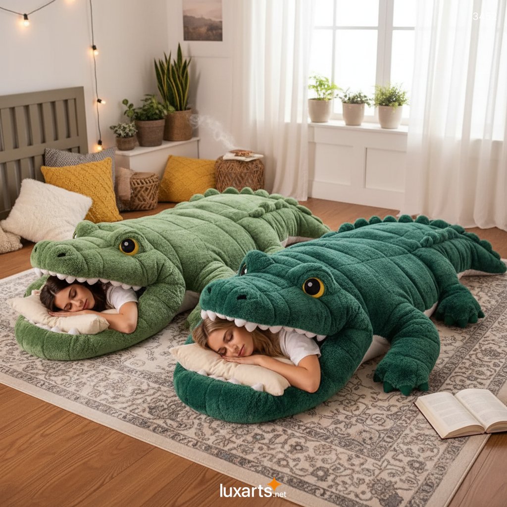 Crocodile Shaped Sleeping Bag – Cozy for Kids & Adults, Perfect for Home Naps & Camping Adventures 3452 crocodile sleeping bag 13