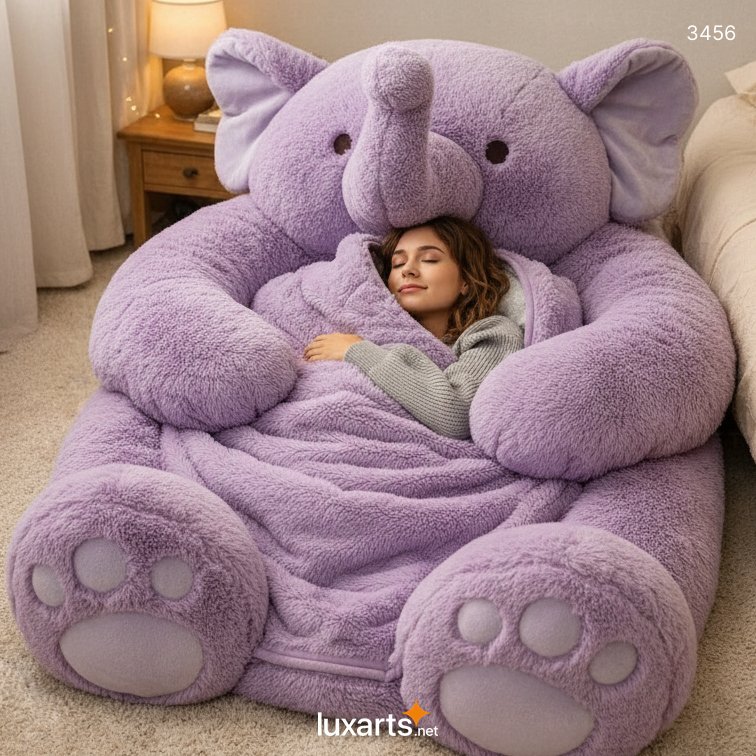 Elephant Shaped Sleeping Bag – Adorable Animal Design for Warm, Fun Sleep Indoors or Outdoors 3456 elephant sleeping bag 20260113 42