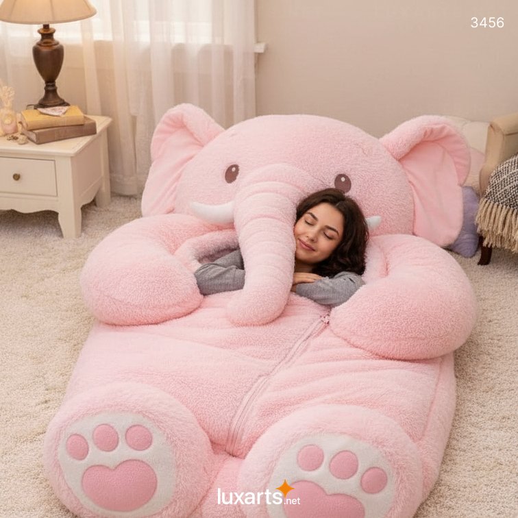 Elephant Shaped Sleeping Bag – Adorable Animal Design for Warm, Fun Sleep Indoors or Outdoors 3456 elephant sleeping bag 20260113 43