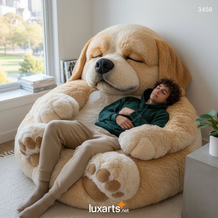 Fluffy Dog Shaped Bean Bag – Soft, Cuddly Pet-Themed Lounger for Kids & Adults 7 Fluffy Dog Shaped Bean Bag – Soft, Cuddly Pet-Themed Lounger for Kids & Adults 3459 fluffy dog bean bag 34