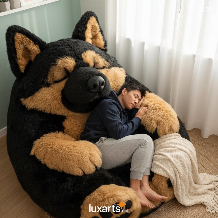 Fluffy Dog Shaped Bean Bag – Soft, Cuddly Pet-Themed Lounger for Kids & Adults 3 Fluffy Dog Shaped Bean Bag – Soft, Cuddly Pet-Themed Lounger for Kids & Adults 3459 fluffy dog bean bag 7