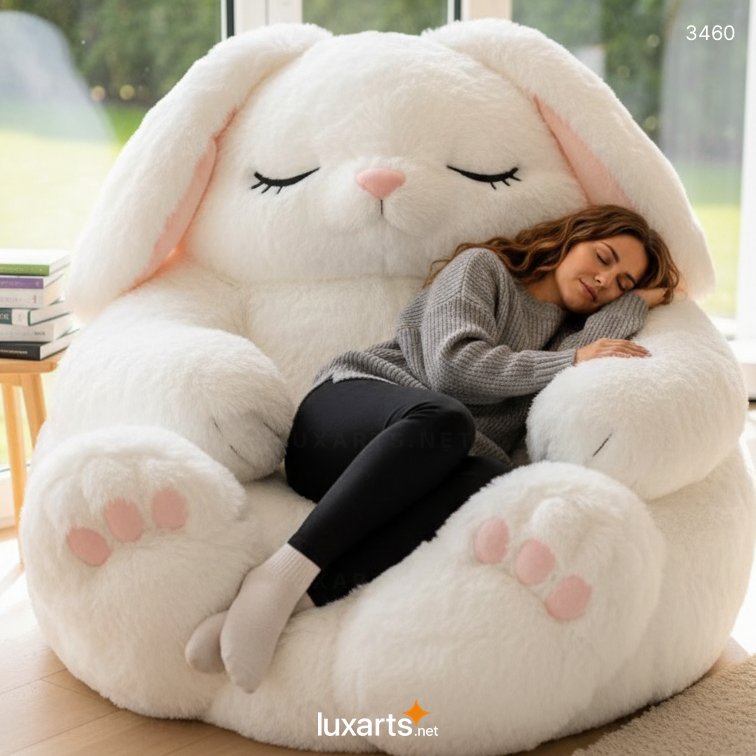 Fluffy Bunny Shaped Bean Bag – Soft & Cozy Seat for Kids, Adults & Home Decor 6 Fluffy Bunny Shaped Bean Bag – Soft & Cozy Seat for Kids, Adults & Home Decor 3460 fluffy bunny bean bag 4