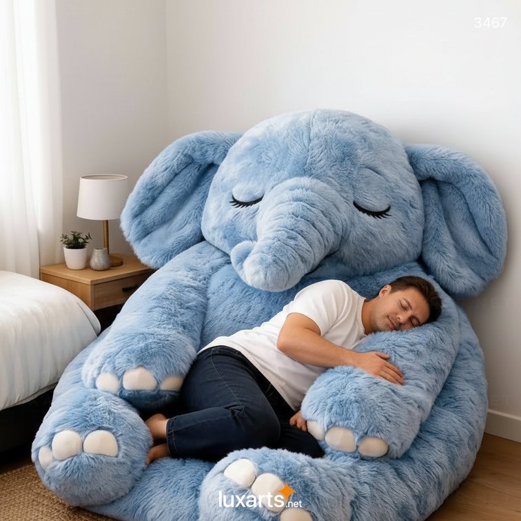 Fluffy Elephant Shaped Bean Bag – Soft & Cozy Lounge Chair for Kids and Adults 3 Fluffy Elephant Shaped Bean Bag – Soft & Cozy Lounge Chair for Kids and Adults 3467 fluffy elephant bean bag 2