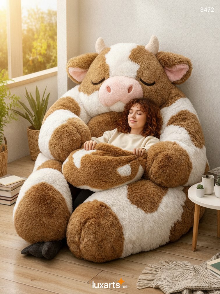 Dairy Cow Shaped Sleeping Bag – Cozy, Playful & Cuddly Animal Sleep Sack for Kids and Adults 3472 cow sleeping bag 21