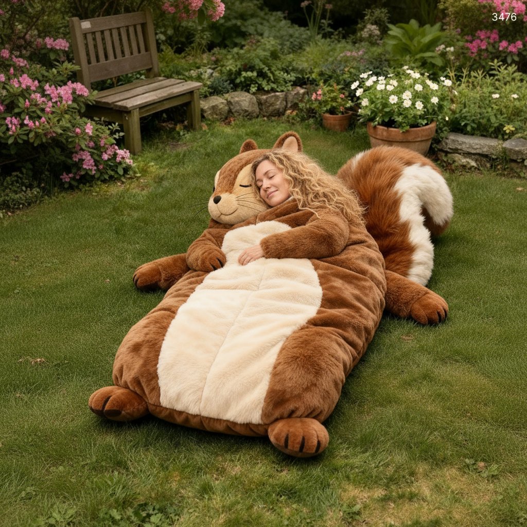 Squirrel Shaped Sleeping Bag – Cute, Compact & Cozy for All Ages 3476 squirrel sleeping bag 11