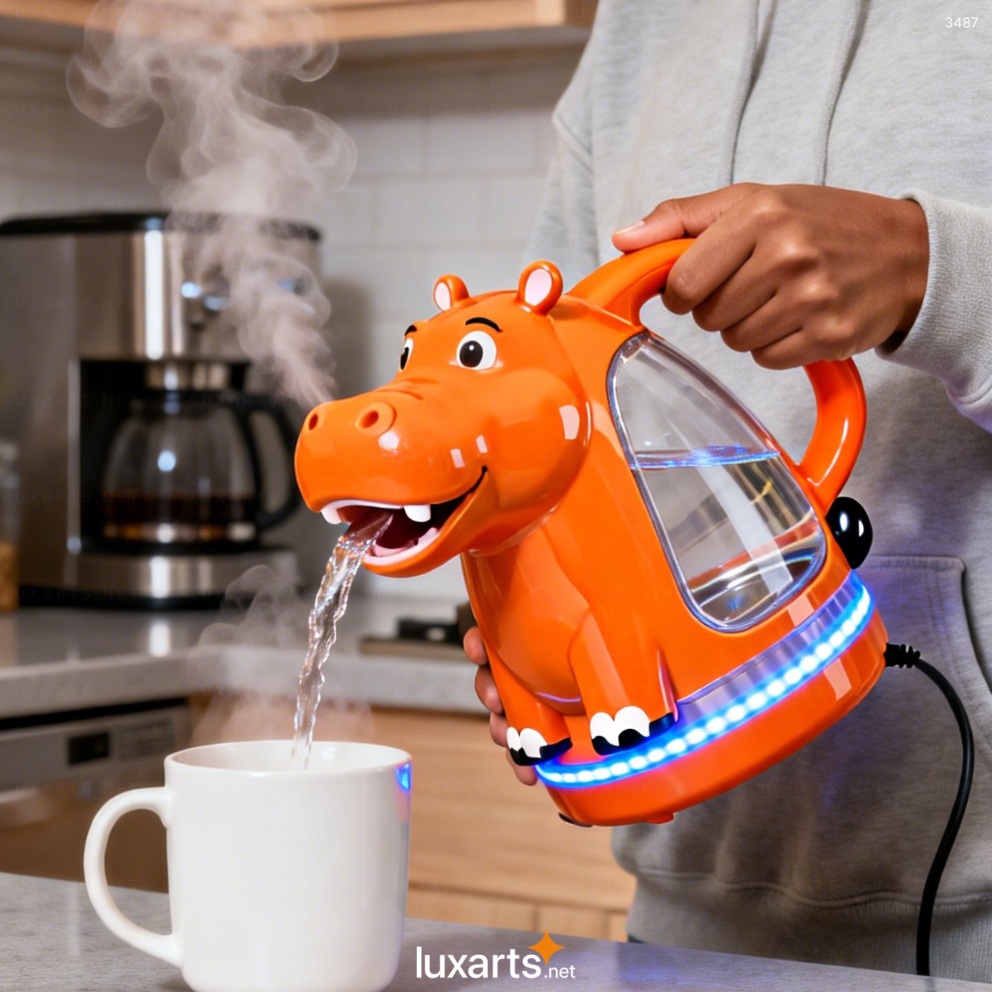 Hippo Shaped Electric Kettles – Cute & Functional Hot Water Kettles for Tea and Coffee Lovers 3487 hippo electric kettles 18