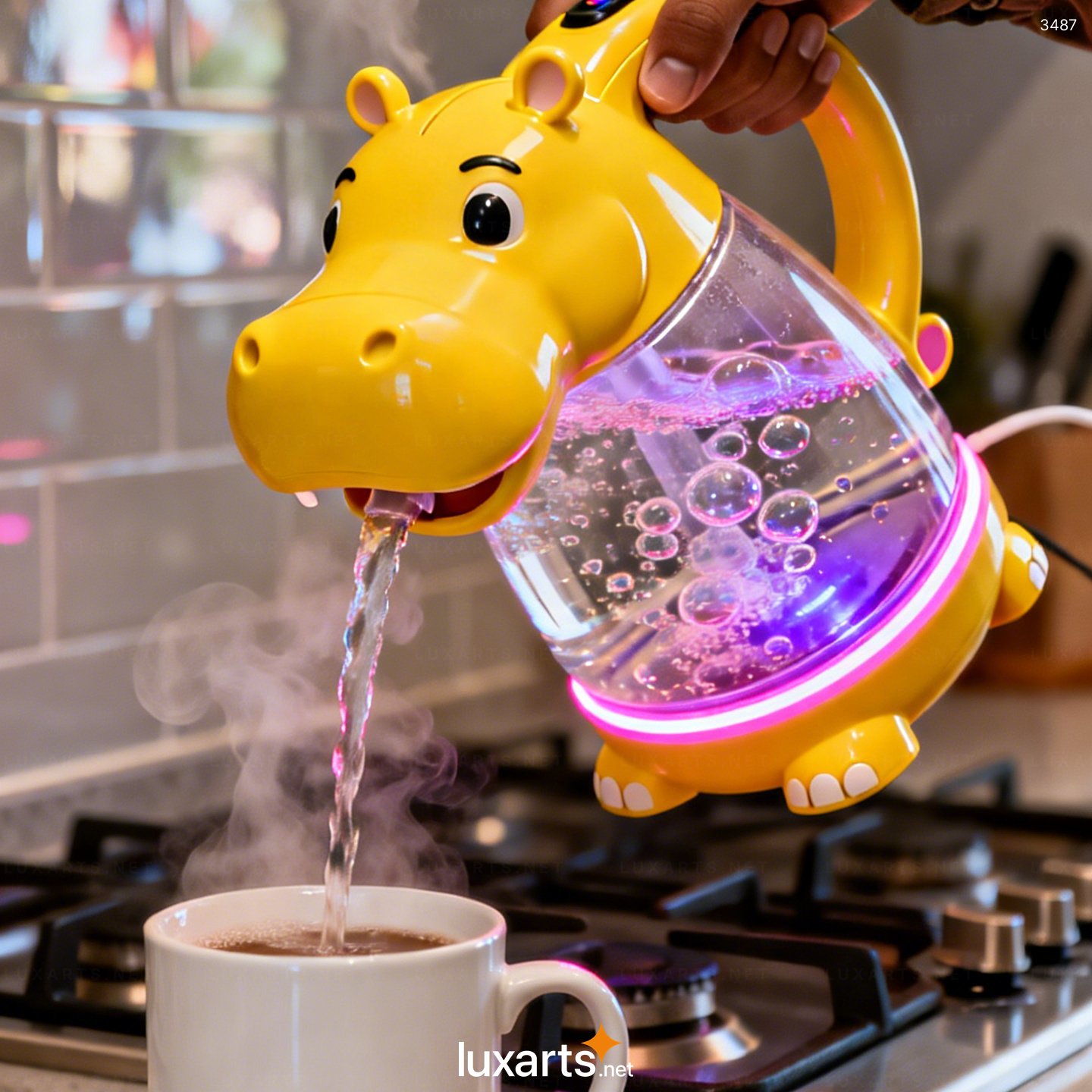Hippo Shaped Electric Kettles – Cute & Functional Hot Water Kettles for Tea and Coffee Lovers 3487 hippo electric kettles 3