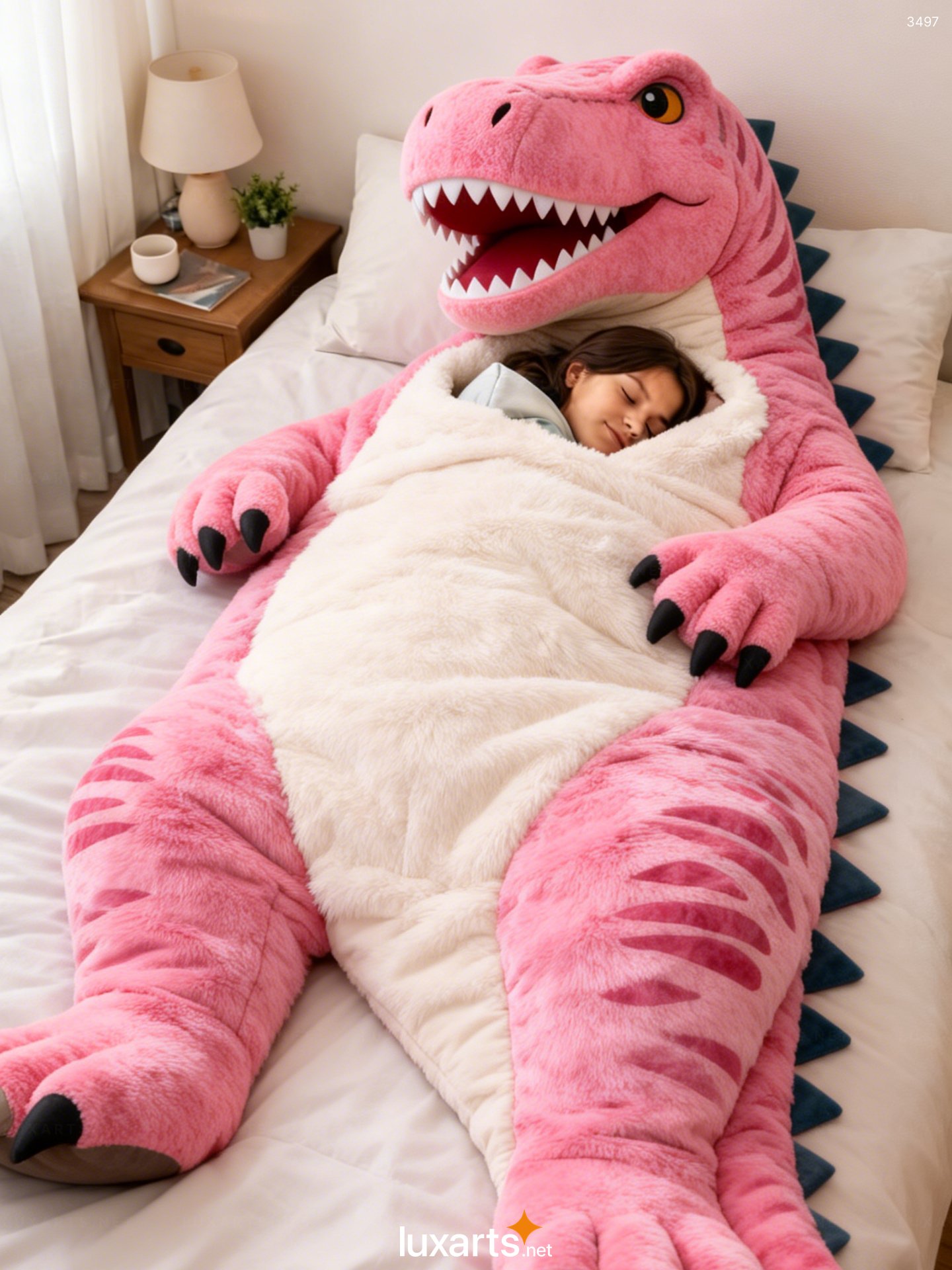 T-Rex Shaped Sleeping Bag – Cozy, Playful Dinosaur Design for Kids and Adults 3497 t rex sleeping bag 6