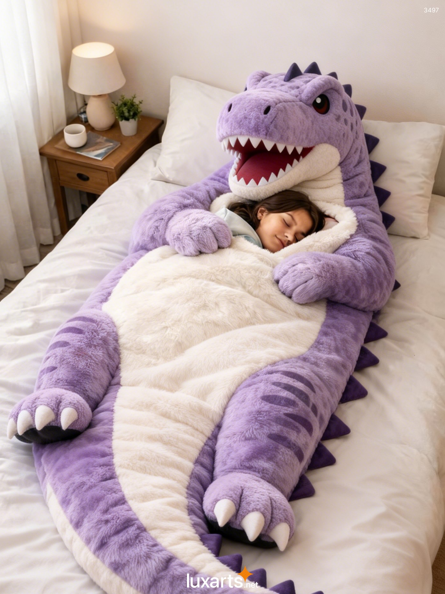 T-Rex Shaped Sleeping Bag – Cozy, Playful Dinosaur Design for Kids and Adults 3497 t rex sleeping bag 8