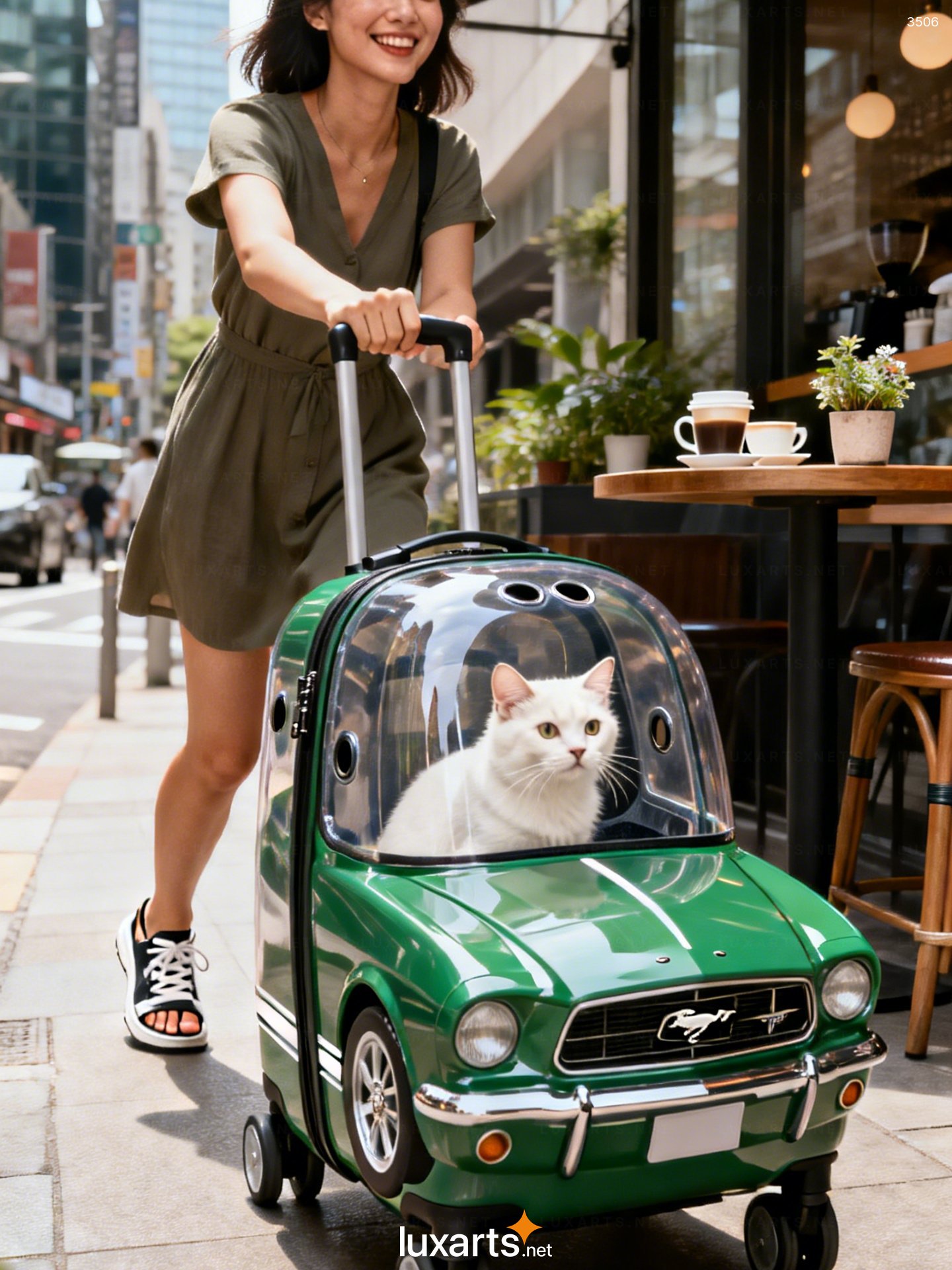 Mustang Inspired Pet Trolley Bag – Stylish, Functional, and Perfect for On-the-Go Pets 3506 mustang pet trolley bag 3