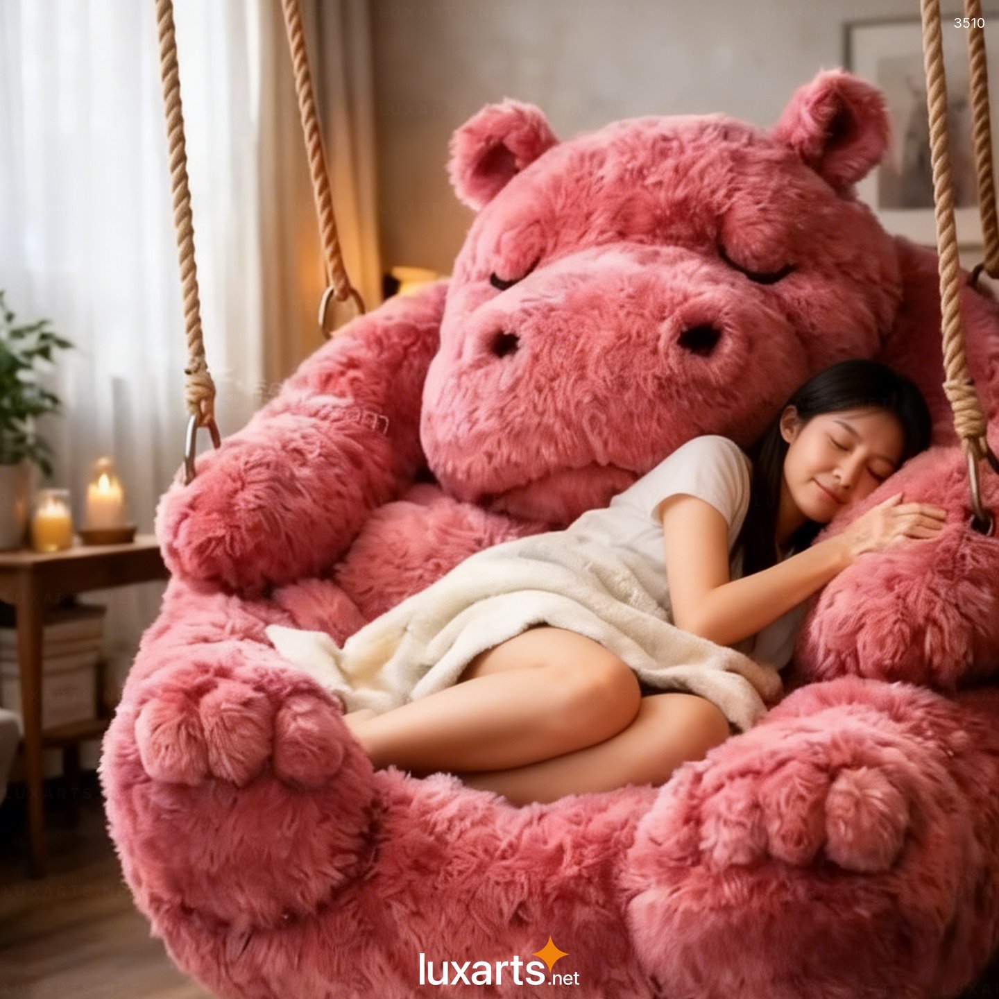 Hippo Shaped Swing Chair – Cozy, Playful Seating for Kids and Adults 3510 hippo swing chair 10