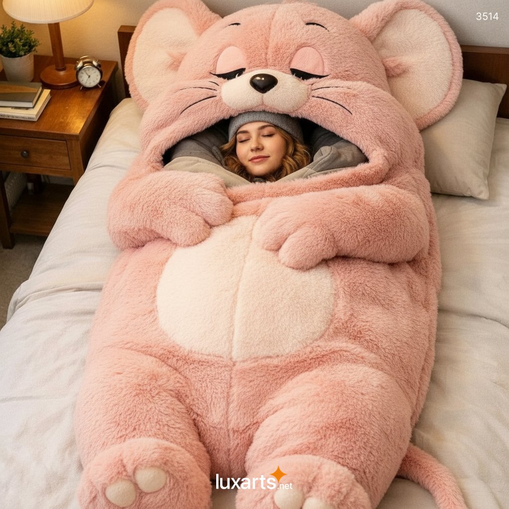 Tom and Jerry Shaped Sleeping Bag – Soft, Warm & Adorable Bedding for Children & Cartoon Lovers 3514 tom and jerry sleeping bag10