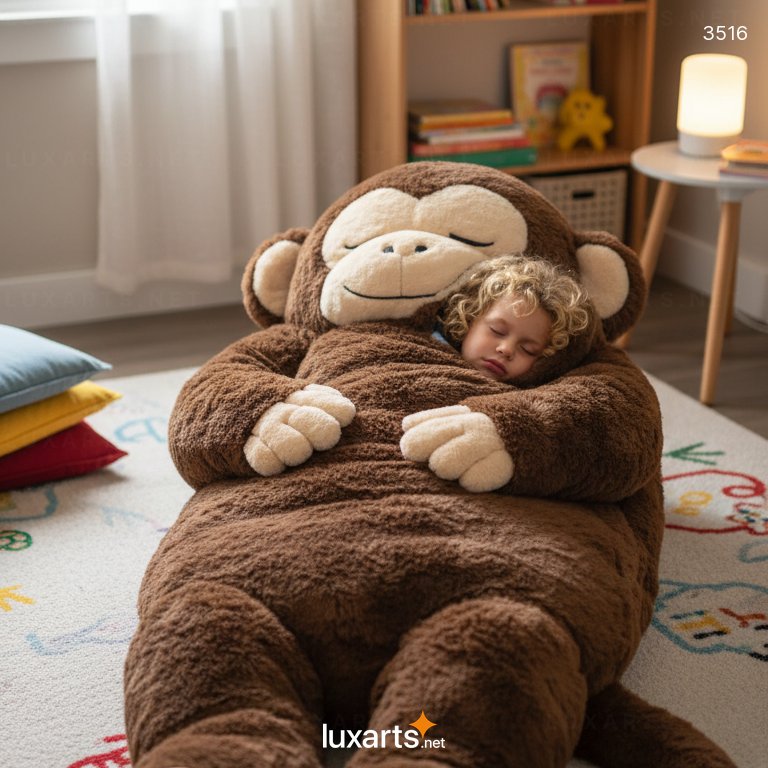 Monkey Shaped Sleeping Bag – Cozy, Fun & Safe for Kids’ Bedtime Adventures 3516 monkey sleeping bag 20