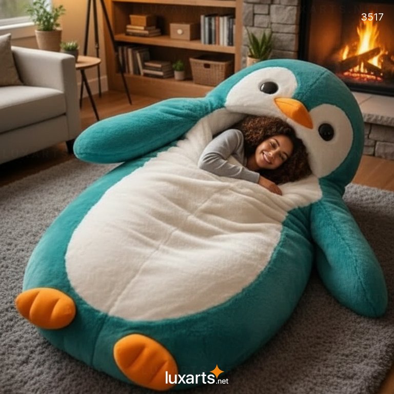 Penguin Shaped Sleeping Bag – Adorable Comfort for Kids and Adults 3517 penguin sleeping bag 16