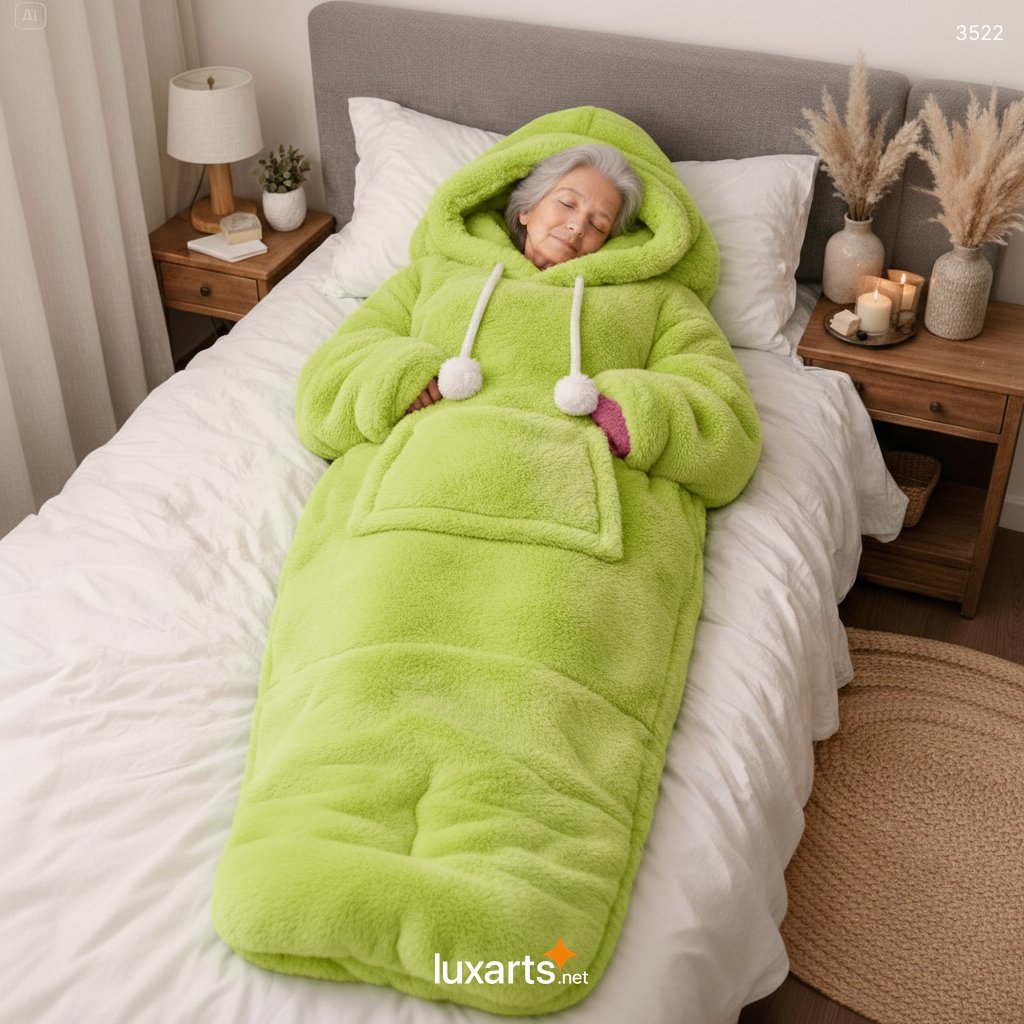 Hoodie-Shaped Sleeping Bag – Warm, Portable & Hands-Free Comfort for Adults & Teens 3522 hoodie sleeping bag 3
