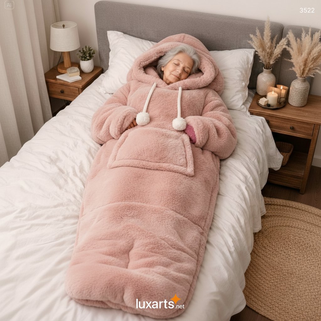Hoodie-Shaped Sleeping Bag – Warm, Portable & Hands-Free Comfort for Adults & Teens 3522 hoodie sleeping bag 4