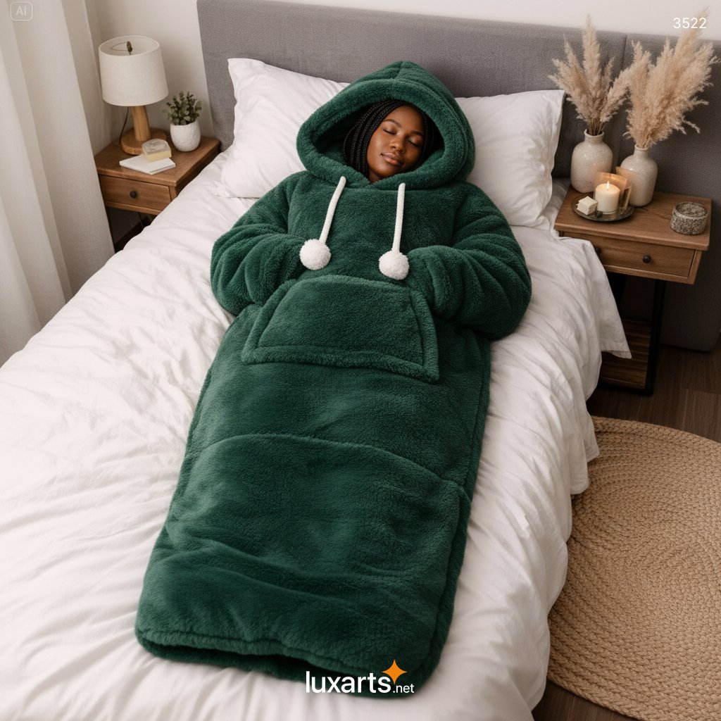 Hoodie-Shaped Sleeping Bag – Warm, Portable & Hands-Free Comfort for Adults & Teens 3522 hoodie sleeping bag 8
