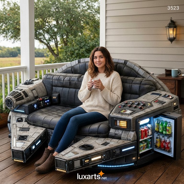 Millennium Falcon Sofa with Built-in Drink Cooler – Star Wars Inspired Furniture for Fans 3523 millennium falcon sofa 06