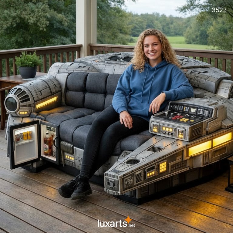 Millennium Falcon Sofa with Built-in Drink Cooler – Star Wars Inspired Furniture for Fans 3523 millennium falcon sofa 09