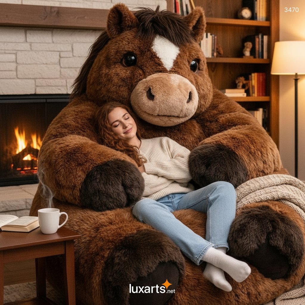 Animal Bean Bag Chair - Giant Cat Plush Seat for Kids & Adults 8 Animal Bean Bag Chair - Giant Cat Plush Seat for Kids & Adults 3470 horse bean bag 20260210 14