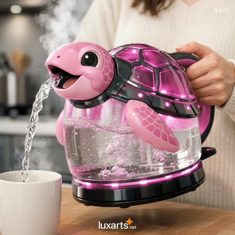 Turtle Electric Kettles Cute Glass Water Boiler with LED Light - Funny Pouring Kettle 3477 turtle electric kettles 10