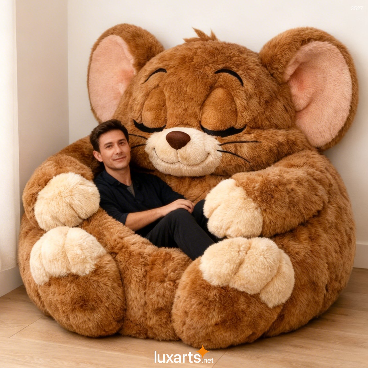 Fluffy Tom and Jerry Shaped Bean Bag for Kids - Soft, Cozy & Fun Seat 3527 tom and jerry bean bag 12