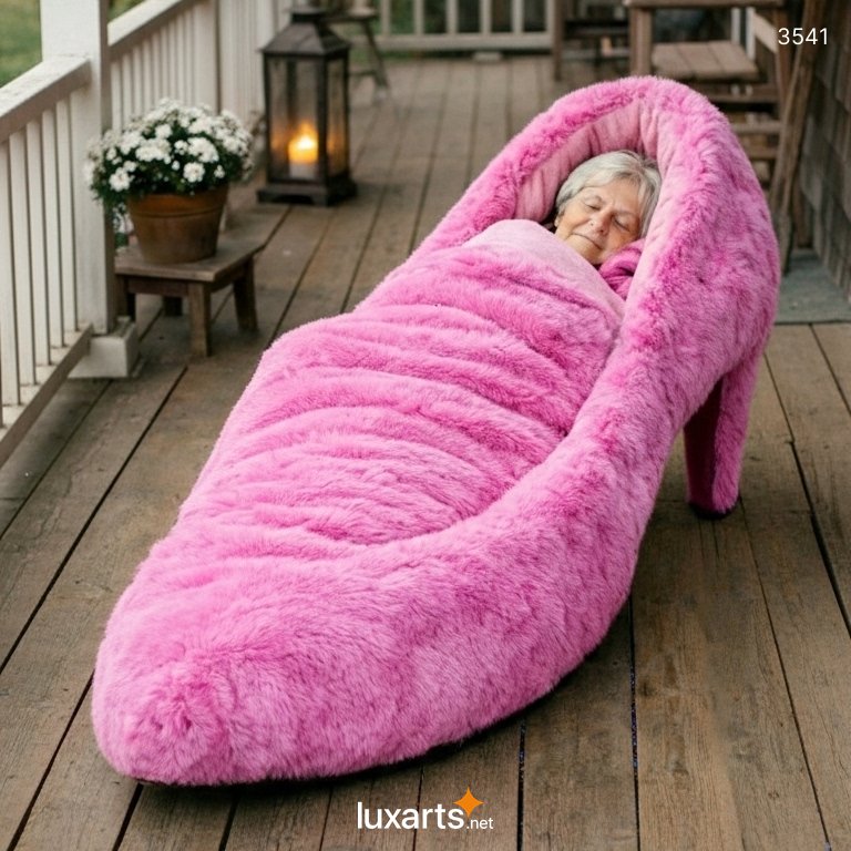 High Heel Sleeping Bag: Plush and Cozy Sleep Experience in Unique Shoe Design 3541 high heel sleeping bag 03
