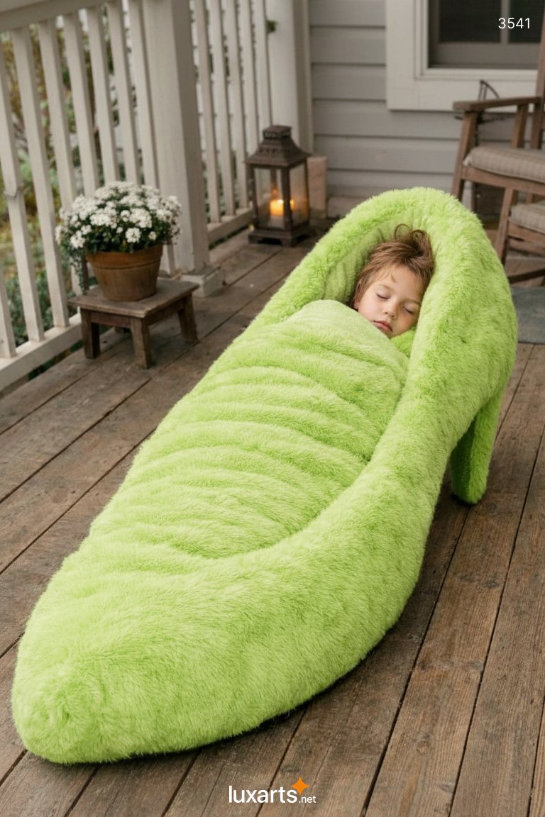 High Heel Sleeping Bag: Plush and Cozy Sleep Experience in Unique Shoe Design 3541 high heel sleeping bag 04