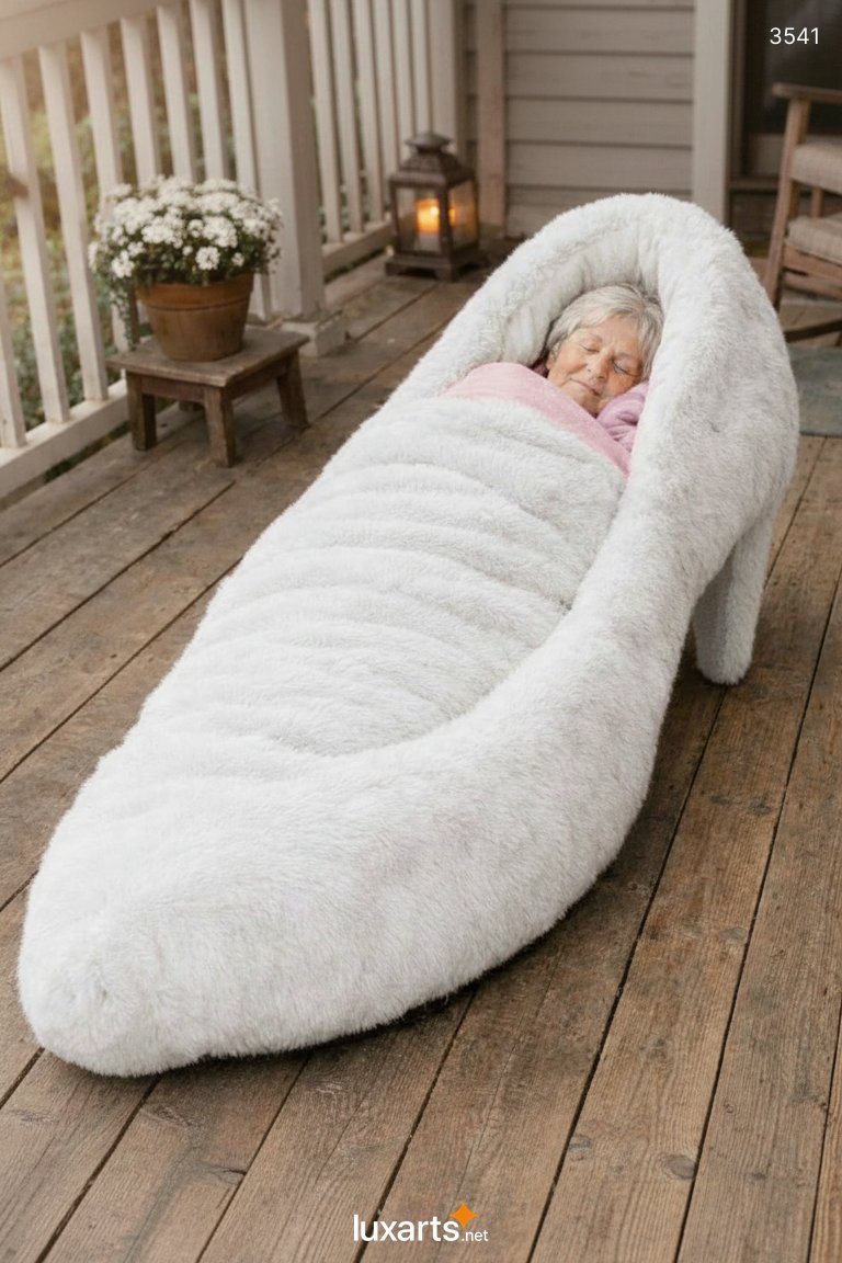 High Heel Sleeping Bag: Plush and Cozy Sleep Experience in Unique Shoe Design 3541 high heel sleeping bag 07