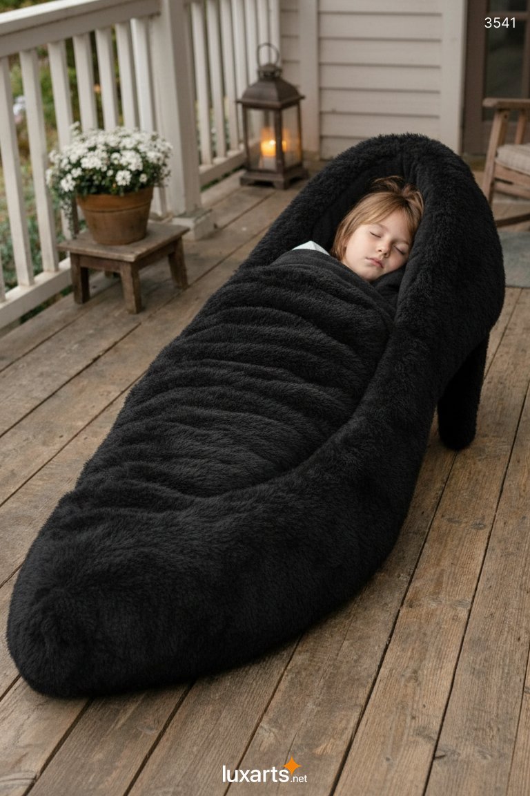 High Heel Sleeping Bag: Plush and Cozy Sleep Experience in Unique Shoe Design 3541 high heel sleeping bag 09