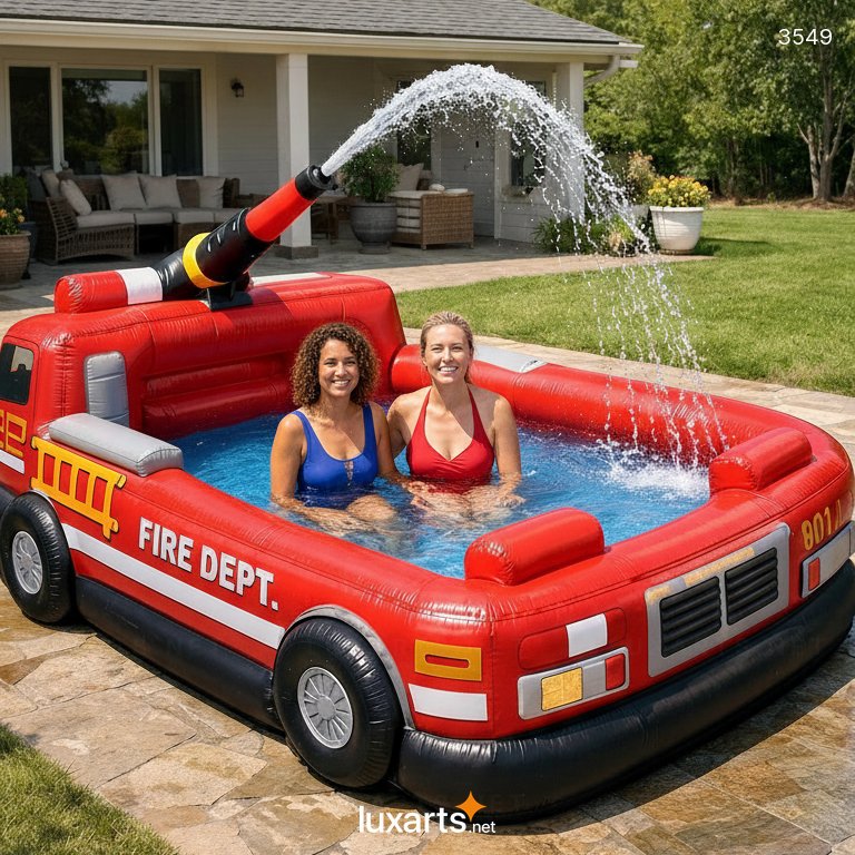 Inflatable Fire Engine Paddling Pools - Fire Truck Pool with Water Spray 3549 inflatable fire engine paddling pools 15