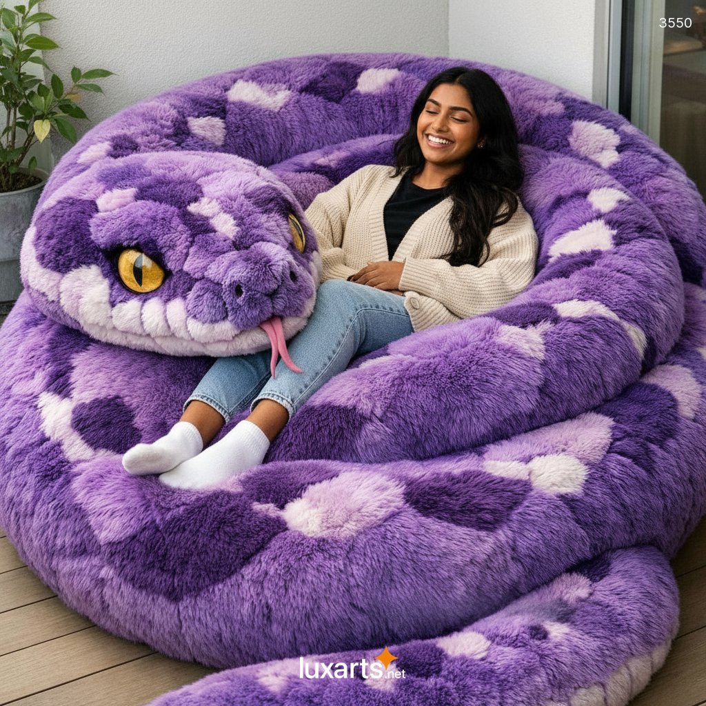 Giant Snake Lounger - Cozy Plush Snake Bean Bag Chair 3550 giant snake lounger 20260305 2 19